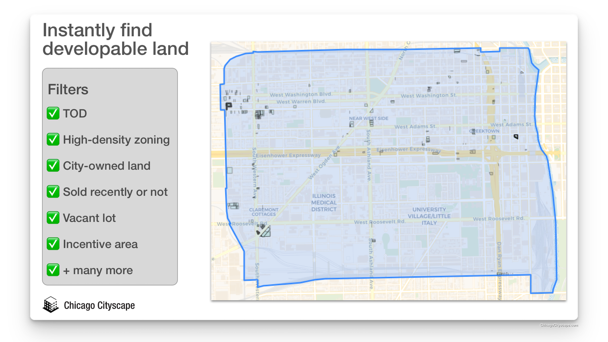 Image showing a Property Finder filter next to a map of the resulting properties
